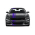 Dual Racing Stripes [3x] 6", 2", 6" x 74" - Vinyl Decals - Fits All Vehicles Fusion Decals