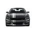Dual Racing Stripes [3x] 6", 2", 6" x 74" - Vinyl Decals - Fits All Vehicles Fusion Decals