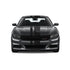 Dual Racing Stripes [3x] 3", 2", 8" x 74" - Vinyl Decals - Fits All Vehicles Fusion Decals