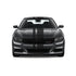 Dual Racing Stripes [3x] 3", 2", 8" x 74" - Vinyl Decals - Fits All Vehicles Fusion Decals