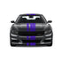 Dual Racing Stripes [3x] 3", 2", 8" x 74" - Vinyl Decals - Fits All Vehicles Fusion Decals