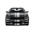 Dual Racing Stripes [3x] 3", 2", 8" x 74" - Vinyl Decals - Fits All Vehicles Fusion Decals