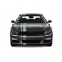 Dual Racing Stripes [3x] 6", 2", 6" x 74" - Vinyl Decals - Fits All Vehicles Fusion Decals