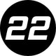 12" Road Coarse Decal - Vehicle #22 (PAIR) Fusion Decals