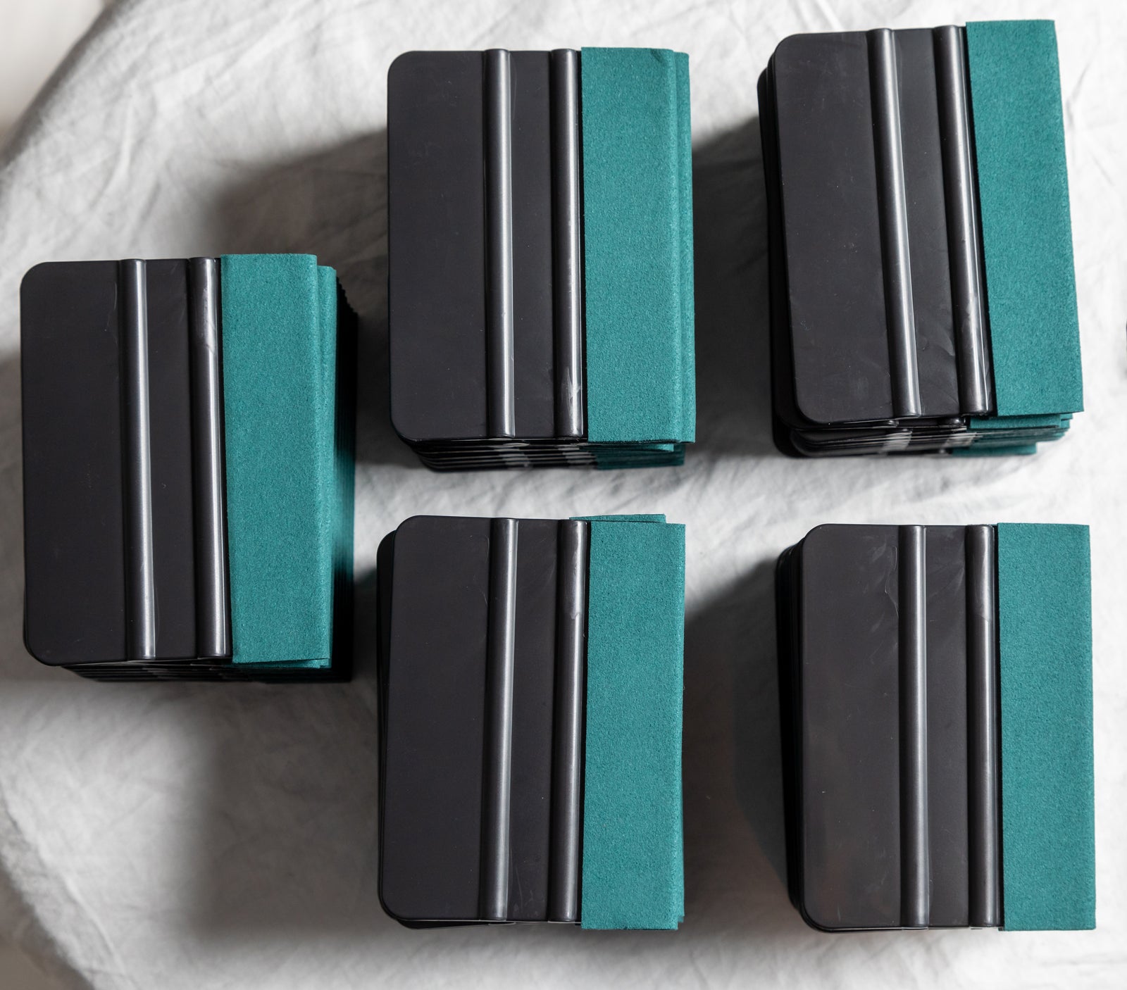 Black 4in x 3in Automotive Vinyl Squeegee with Suede for Decals Wrap Tint Application Tool Scraper Fusion Decals