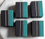 Black 4in x 3in Automotive Vinyl Squeegee with Suede for Decals Wrap Tint Application Tool Scraper Fusion Decals