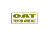 CAT the other white meat Outdoor Vinyl Wall Decal - Permanent