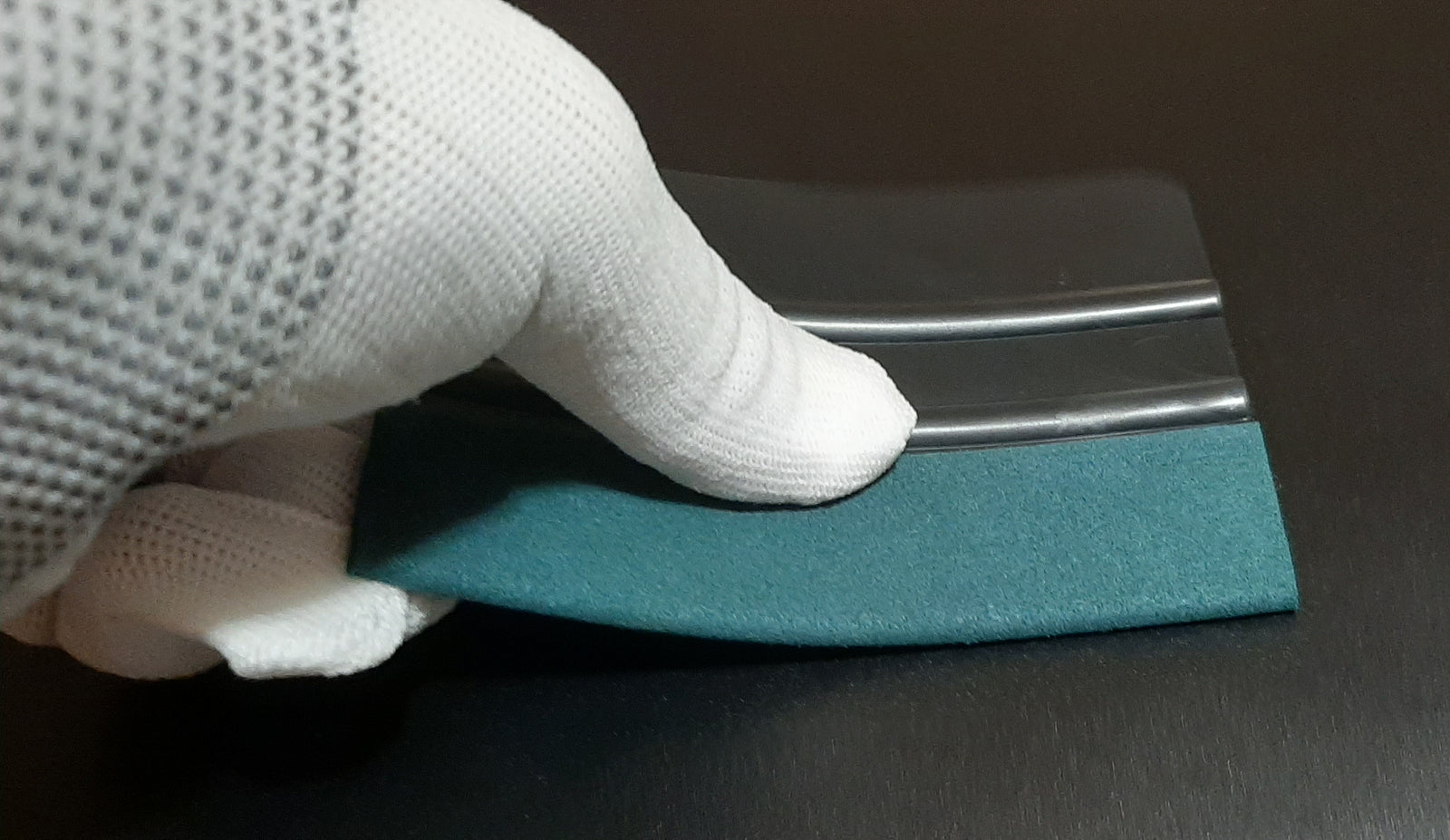 Black 4in x 3in Automotive Vinyl Squeegee with Suede for Decals Wrap Tint Application Tool Scraper Fusion Decals