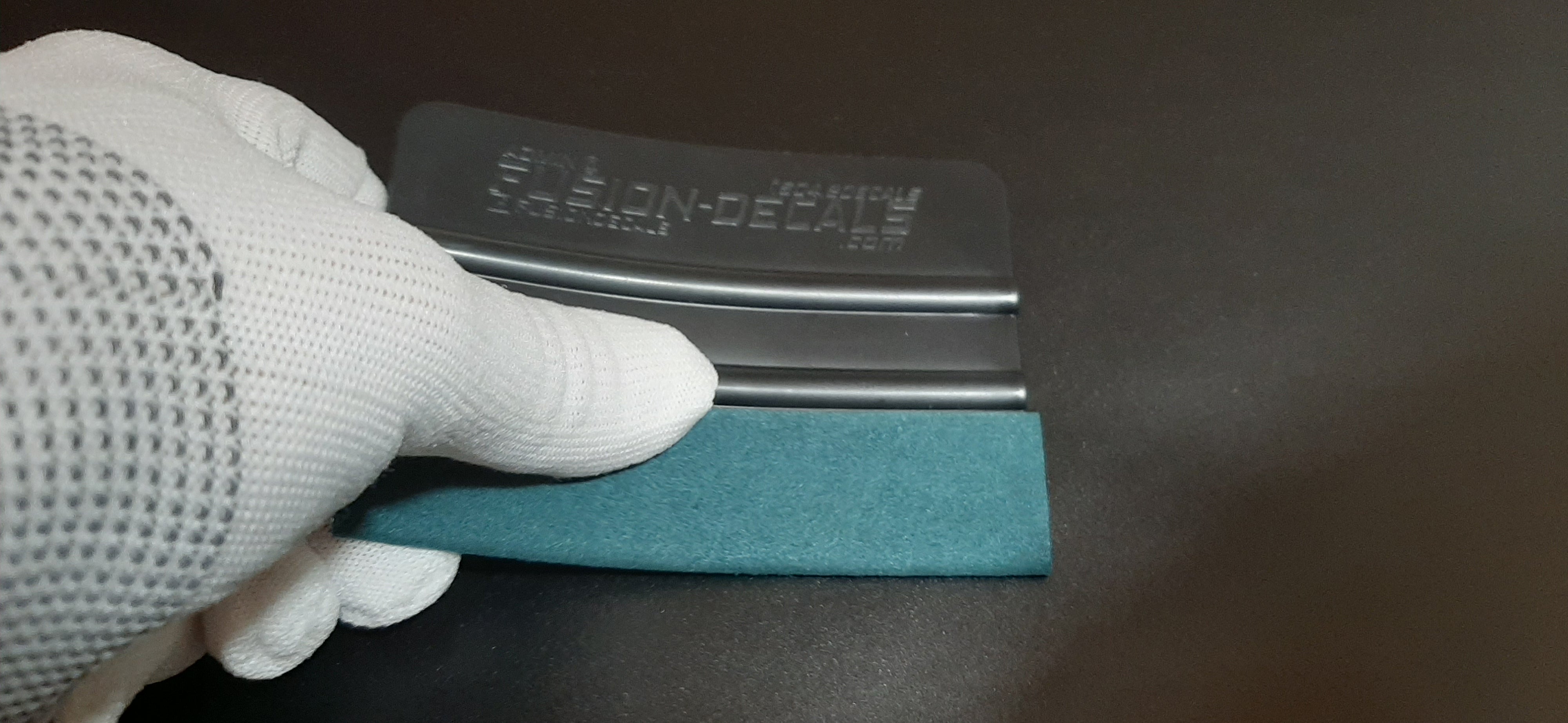 Fusion Decals Branded - Black 4" [10CM] Automotive Vinyl Squeegee w\Suede Decals Wrap Tint Application Tool Scraper Fusion Decals