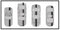 Dual Racing Stripes [3x] 4" , 2", 6" x 74" - Vinyl Decals - Fits All Vehicles Fusion Decals