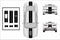 Dual 8" Vinyl Racing Stripe w/Pins [18"] - "fits" - Chevy Camaro 2010 to 2015 Fusion Decals