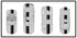 Dual Racing Stripes [3x] 5" , 2", 12" x 74" - Vinyl Decals - Fits All Vehicles Fusion Decals