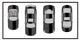 Dual Racing Stripes [3x] 2" , 2", 18" x 74" - Vinyl Decals - Fits All Vehicles Fusion Decals