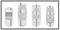 Dual Racing Stripes [3x] 1" , 2", 2" x 74" - Vinyl Decals - Fits All Vehicles Fusion Decals