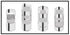 Dual Racing Stripes [3x] 6" , 2", 2" x 74" - Vinyl Decals - Fits All Vehicles Fusion Decals