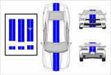 Dual 8" Vinyl Racing Stripe w/Pins [18"] - "fits" - Chevy Camaro 2010 to 2015 Fusion Decals