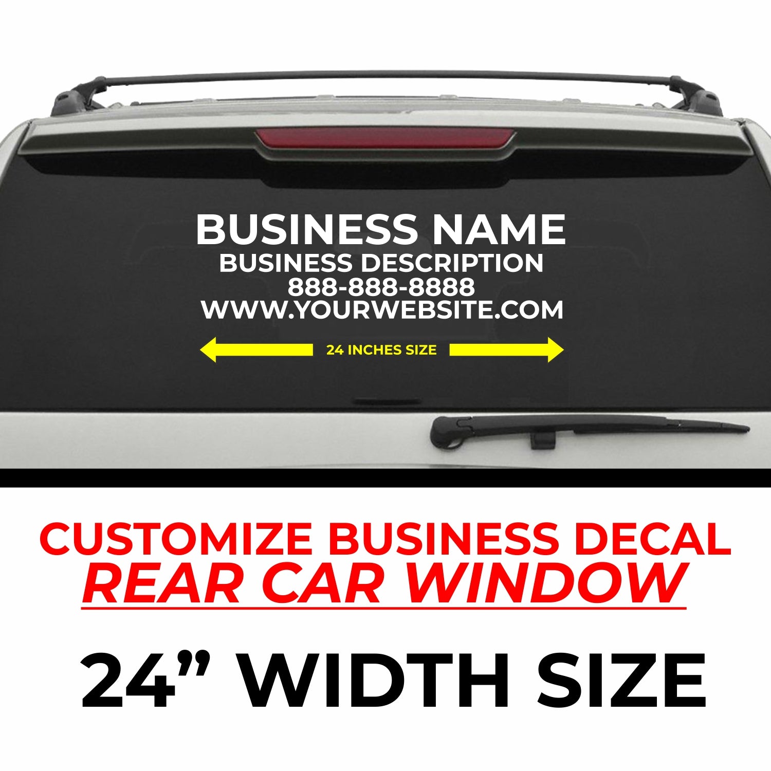 Customize Your Business Decal - Choose Size & Color & Font - Free Squeegee Included Fusion Decals