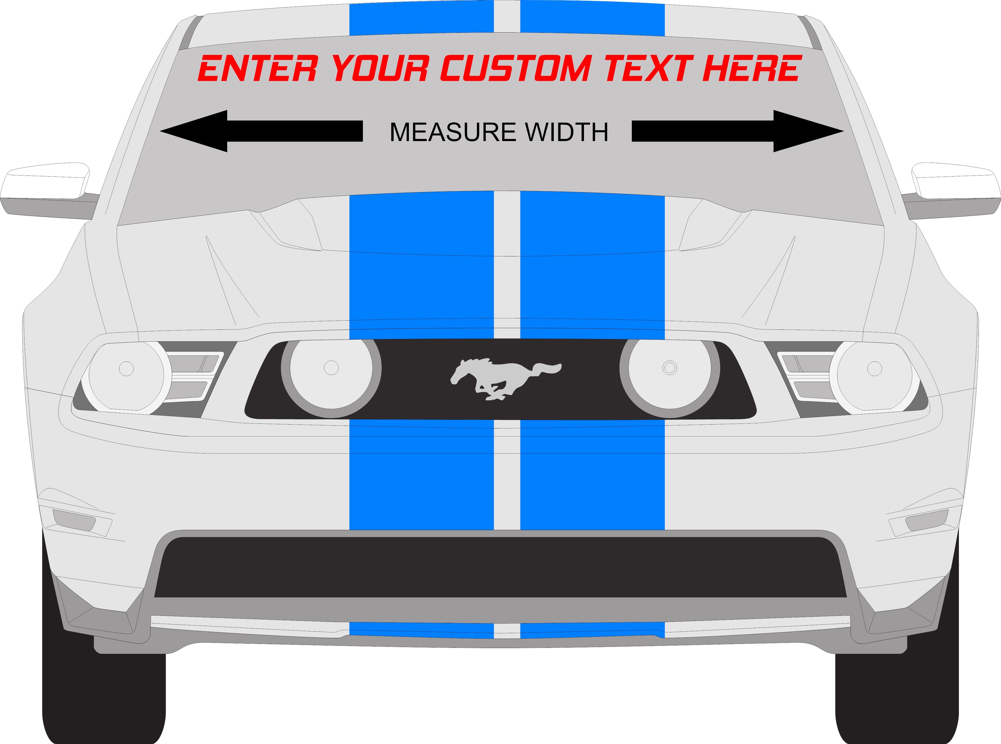 Custom Windshield Vinyl Lettering - Choose Color Text Size Font - Fits All Vehicles - Free Squeegee Fusion Decals