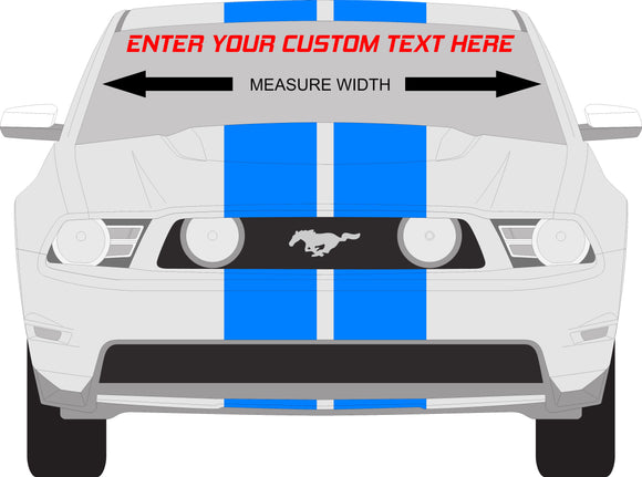 Custom Windshield Vinyl Lettering - Choose Color Text Size Font - Fits All Vehicles - Free Squeegee