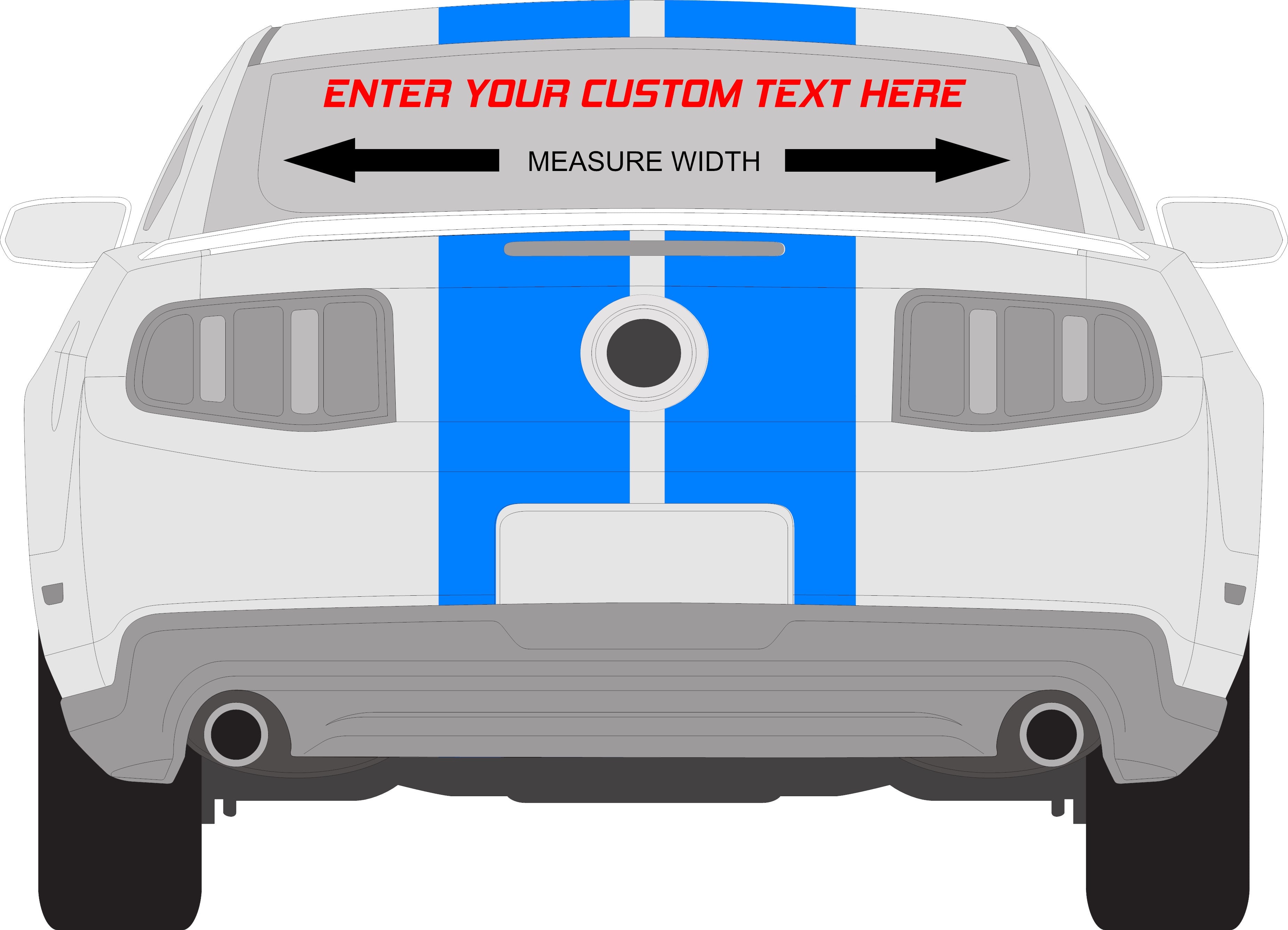 Custom Windshield Vinyl Lettering - Choose Color Text Size Font - Fits All Vehicles - Free Squeegee Fusion Decals