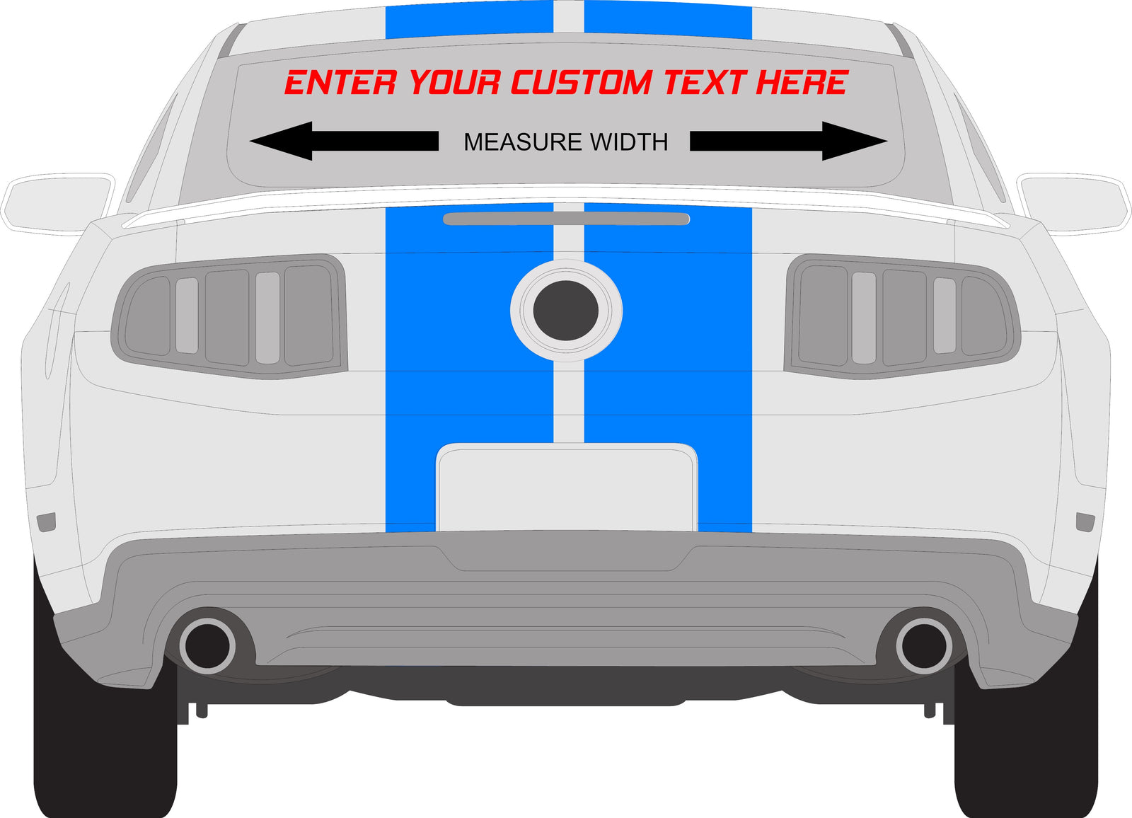 Custom Windshield Vinyl Lettering - Choose Color Text Size Font - Fits All Vehicles - Free Squeegee Fusion Decals