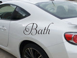 Bath Car or Wall Vinyl Decal - Fusion Decals