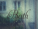Bath Car or Wall Vinyl Decal - Fusion Decals
