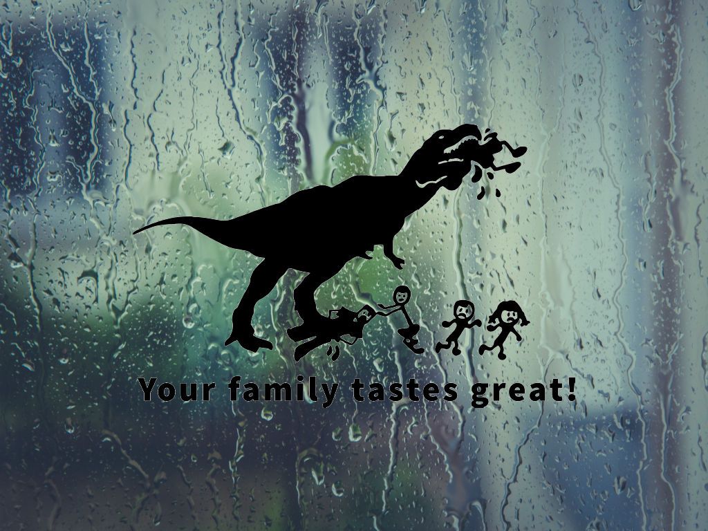T REX Ate your stick family Decal Sticker Car Vinyl 10