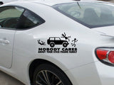 No body cares about your stick figure family Jeep Cut Vinyl Wall Decal - Fusion Decals