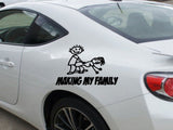 Making My stick family Cut Vinyl Wall Decal - Fusion Decals