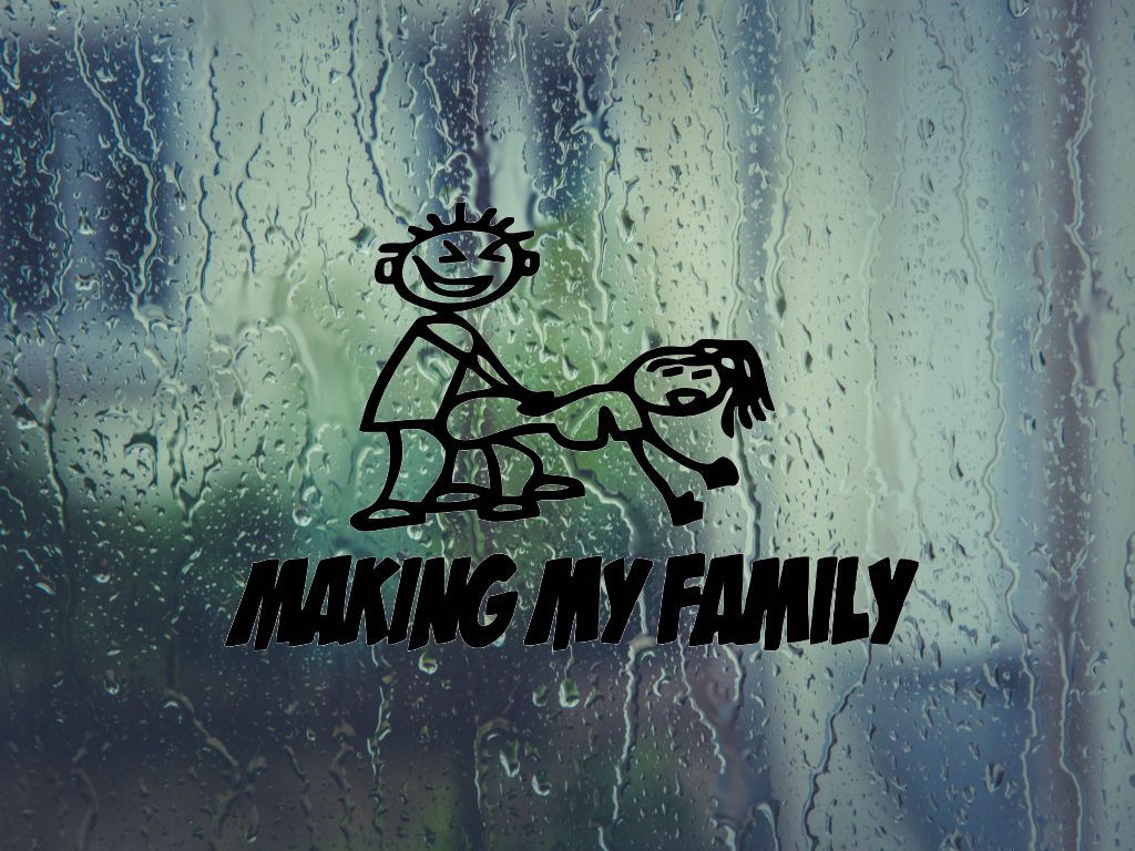 Making My stick family Cut Vinyl Wall Decal - Fusion Decals