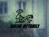 Making My stick family Cut Vinyl Wall Decal - Fusion Decals