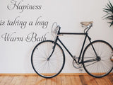 Happiness is a long, hot bubble bath.   Car or Wall Vinyl Decal - Fusion Decals