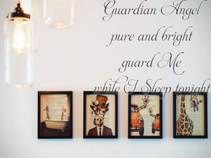 Guardian Angel pure and bright guard me while I sleep tonigh Car or Wall Vinyl Decal - Fusion Decals