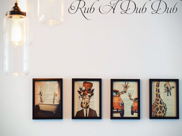 RUB A DUB DUB Car or Wall Vinyl Decal - Fusion Decals