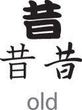 Old Style 01 Kanji Symbol Character  - Car or Wall Decal - Fusion Decals