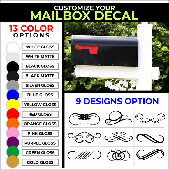 Customize Your Mailbox Decal - Choose Size & Color & Font - Free Squeegee Included