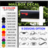 Customize Your Mailbox Decal - Choose Size & Color & Font - Free Squeegee Included Fusion Decals