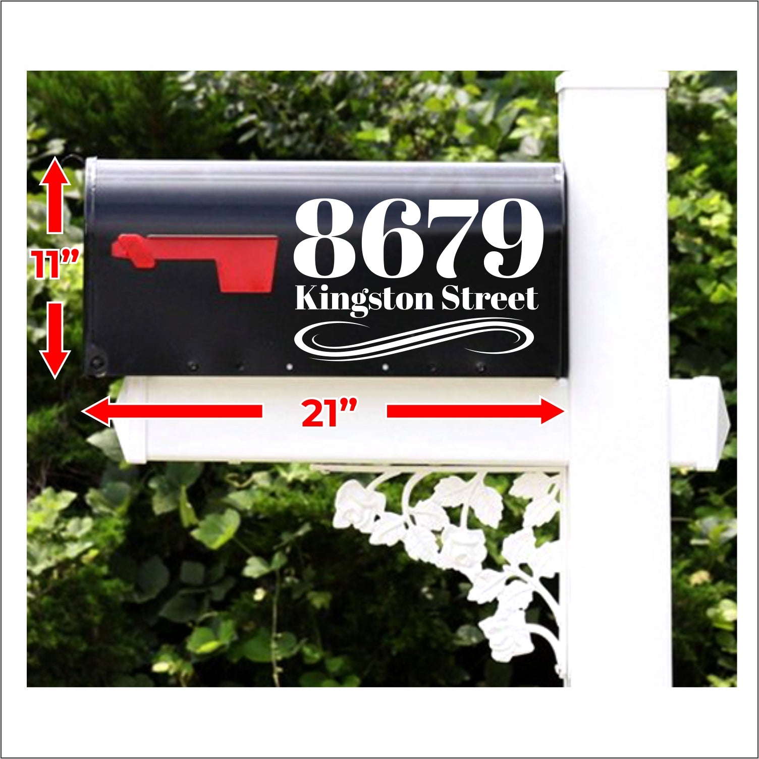 Customize Your Mailbox Decal - Choose Size & Color & Font - Free Squeegee Included Fusion Decals