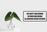 For Safety Sake Remove Ski Mask  Wall Decal - Removable - Fusion Decals