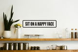 Sit on a Happy Face Wall Decal - Removable - Fusion Decals