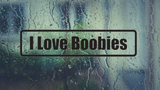 I Love Boobies Wall Decal - Removable - Fusion Decals