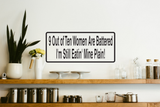 9 Out Of Ten Women Are Battered Wall Decal - Removable - Fusion Decals