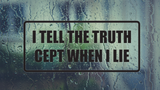 I tell the truth cept when I lie Wall Decal - Removable - Fusion Decals