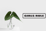 Girls rule Wall Decal - Removable - Fusion Decals