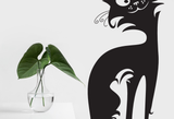 Black Cat Style 2 Vinyl Wall Car Window Decal - Fusion Decals