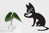 Black Cat Style 19 Vinyl Wall Car Window Decal - Fusion Decals