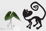 Black White Cat Style 1 Vinyl Wall Car Window Decal - Fusion Decals