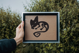 Black White Cat Style 6 Vinyl Wall Car Window Decal - Fusion Decals