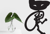 Black White Cat Style 15 Vinyl Wall Car Window Decal - Fusion Decals